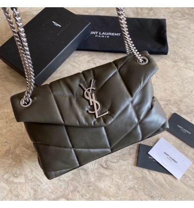 Ysl loulou puffer small size 29x18cm in nappa leather