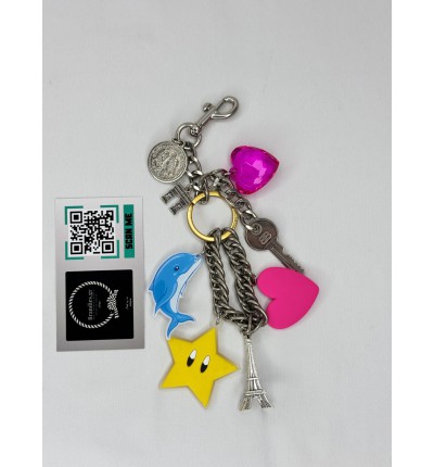 Balenciaga kit brass keychain - charms
