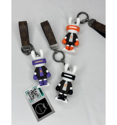 Lv bunny robot key chain