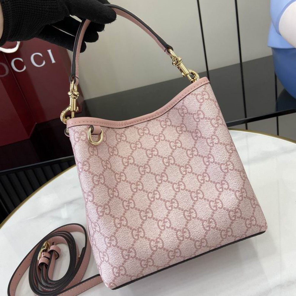 Gucci GG Emblem mini bucket bag 815118 19x18x11cm Bags