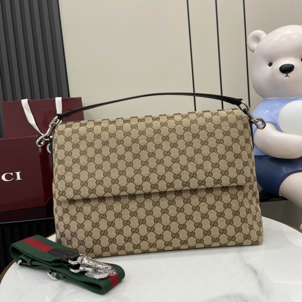 Gucci Medium GG crossbody bag with Web 821616 36x25x12cm Bags
