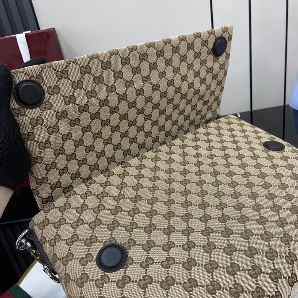 Gucci Medium GG crossbody bag with Web 821616 36x25x12cm Bags