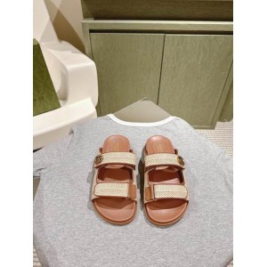 Gucci sandals with double G 35-42 natural raffia Shoes