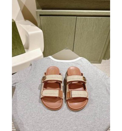 Gucci sandals with double G 35-42 natural raffia