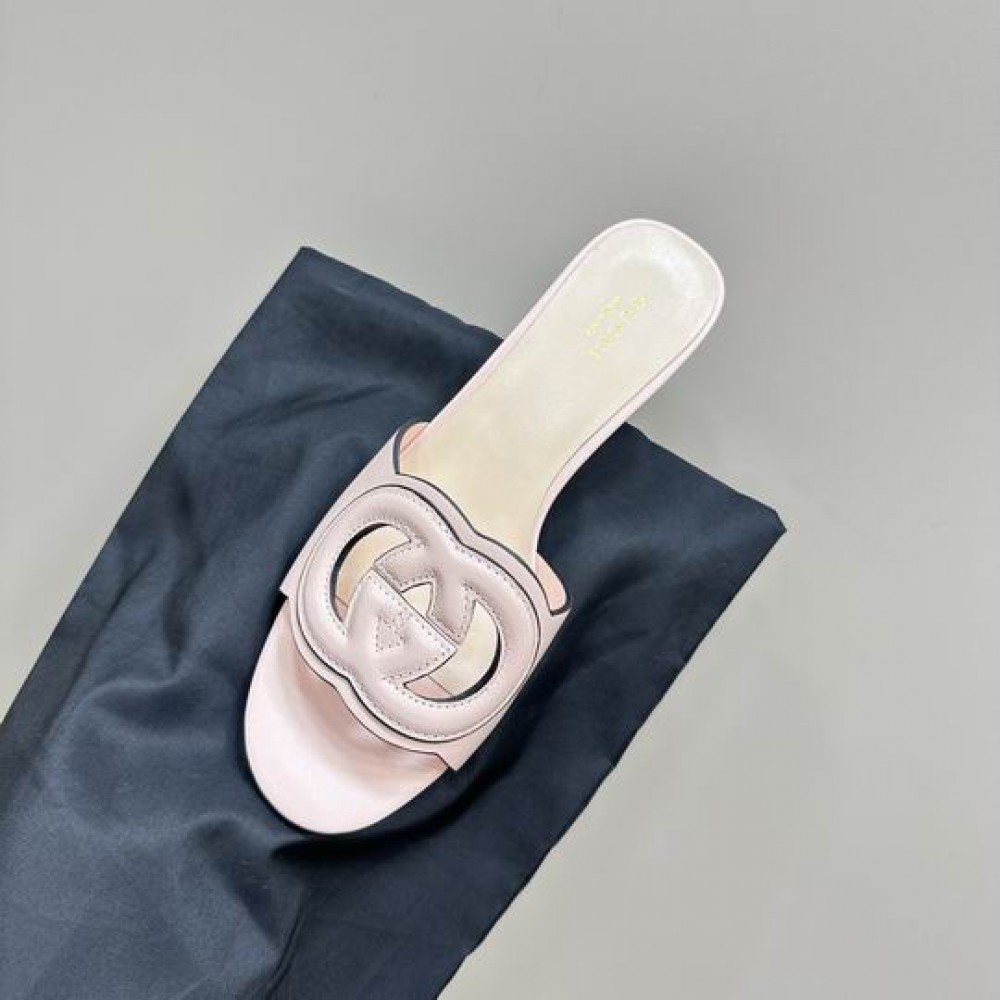 Gucci Cutout leather mules heel 5,5cm 36-42 Shoes