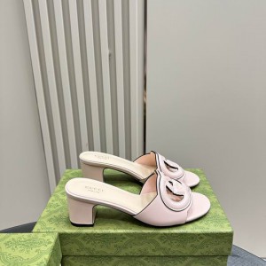 Gucci Cutout leather mules heel 5,5cm 36-42 Shoes