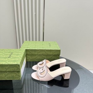 Gucci Cutout leather mules heel 5,5cm 36-42 Shoes