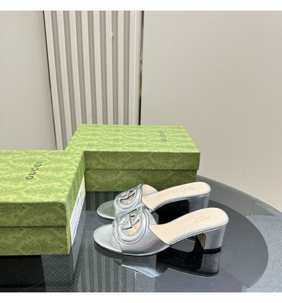 Gucci Cutout leather mules heel 5,5cm 36-42