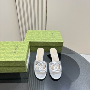 Gucci Cutout leather mules heel 5,5cm 36-42 Shoes