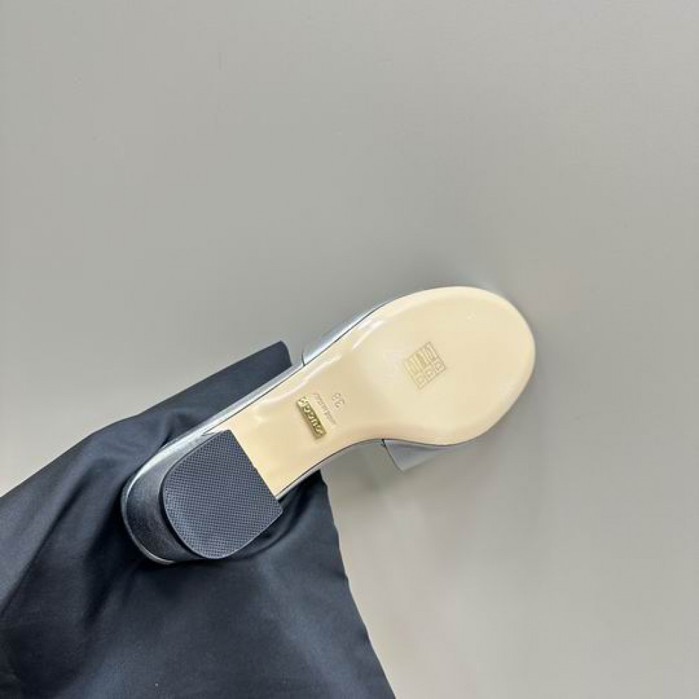 Gucci Cutout leather mules heel 5,5cm 36-42 Shoes