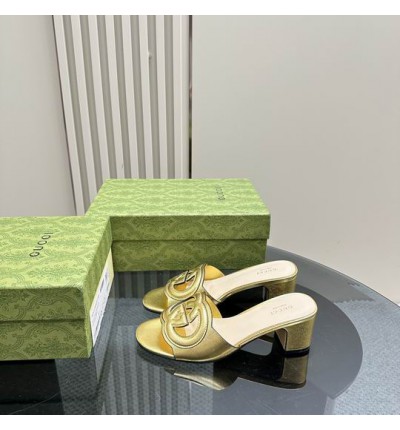 Gucci Cutout leather mules heel 5,5cm 36-42