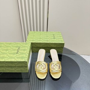 Gucci Cutout leather mules heel 5,5cm 36-42 Shoes