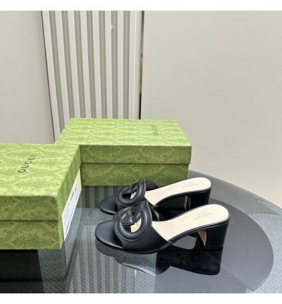 Gucci Cutout leather mules heel 5,5cm 36-42