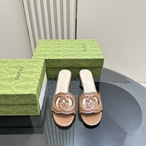 Gucci Cutout leather mules heel 5,5cm 36-42 Shoes