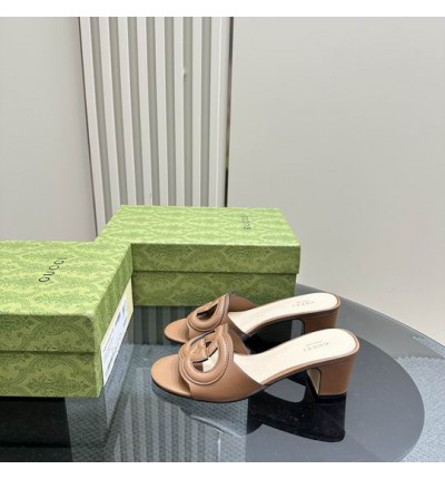 Gucci Cutout leather mules heel 5,5cm 36-42