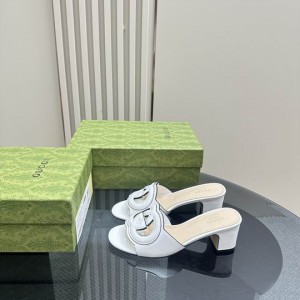Gucci Cutout leather mules heel 5,5cm 36-42 Shoes