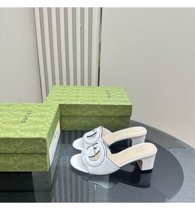 Gucci Cutout leather mules heel 5,5cm 36-42