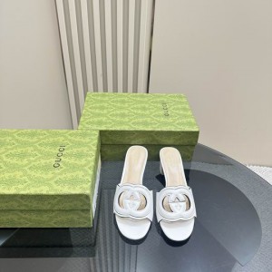 Gucci Cutout leather mules heel 5,5cm 36-42 Shoes