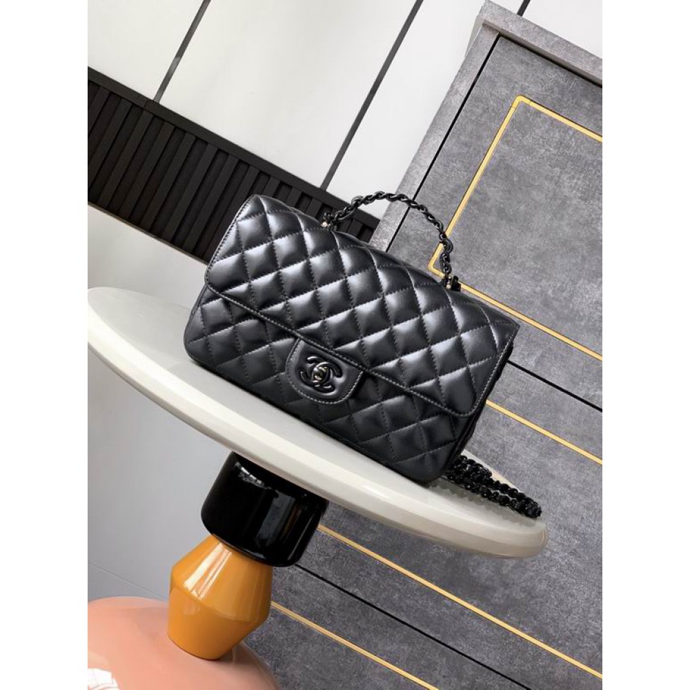 Chanel coco flap bag leather lambskin 16.5x23x8cm Bags