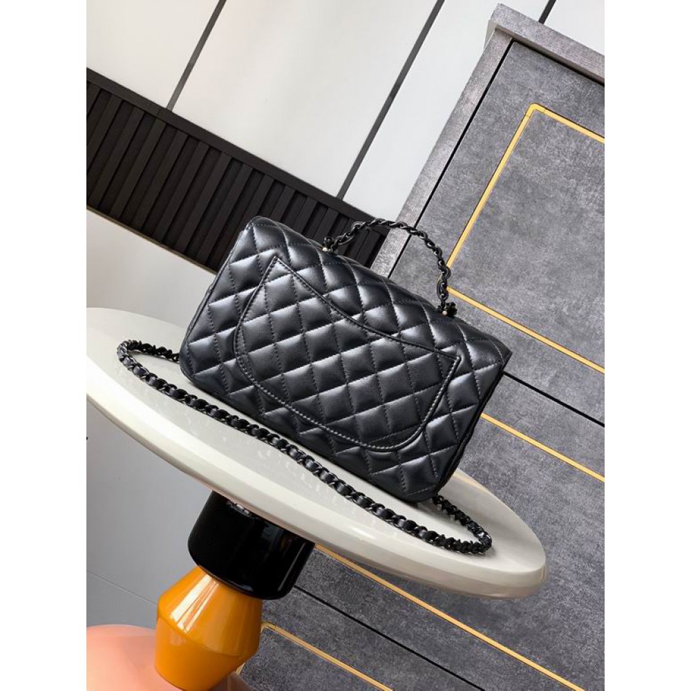 Chanel coco flap bag leather lambskin 16.5x23x8cm Bags