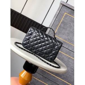 Chanel coco flap bag leather lambskin 16.5x23x8cm Bags