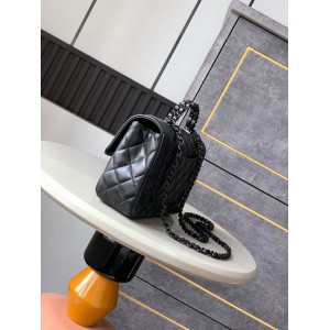 Chanel coco flap bag leather lambskin 16.5x23x8cm Bags