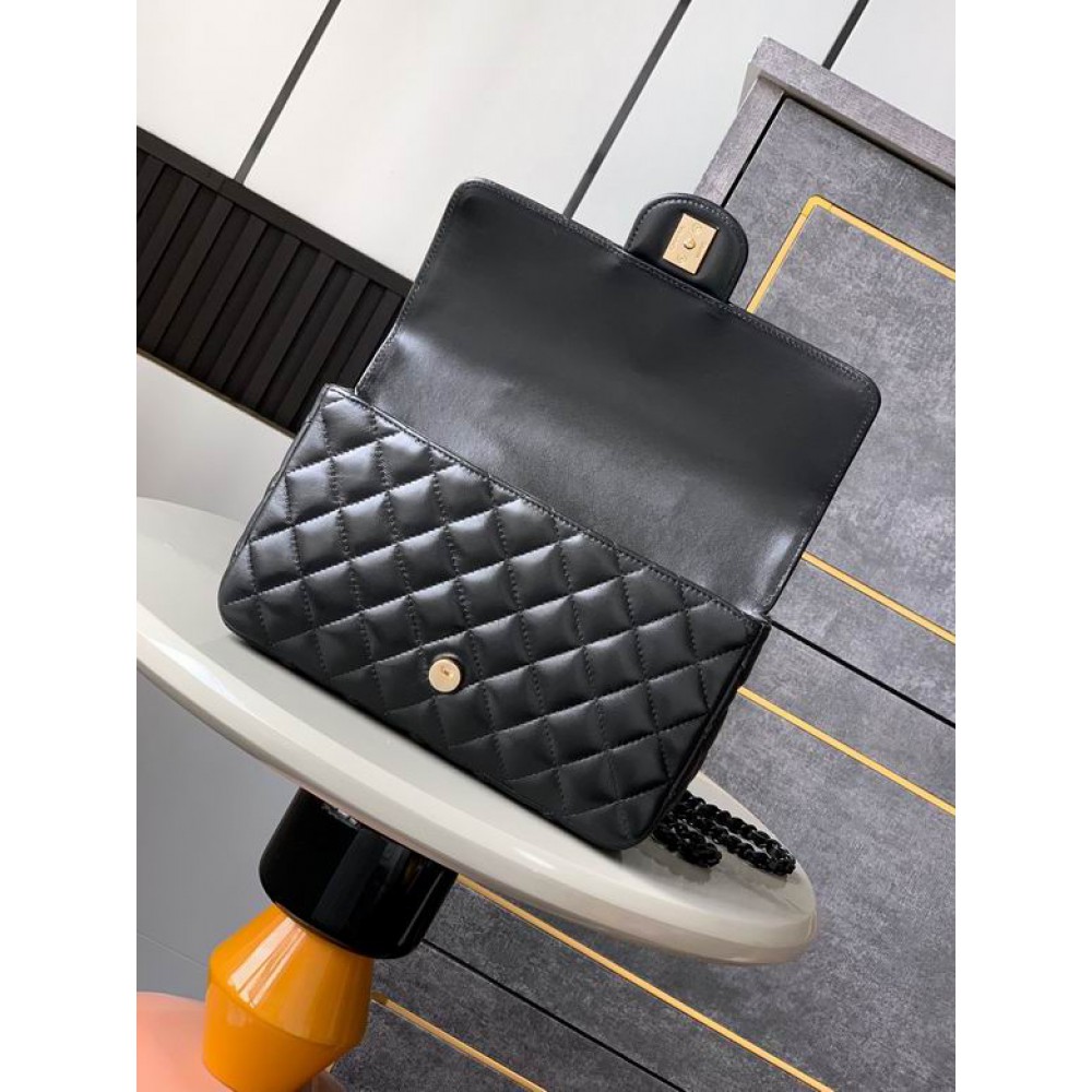 Chanel coco flap bag leather lambskin 16.5x23x8cm Bags