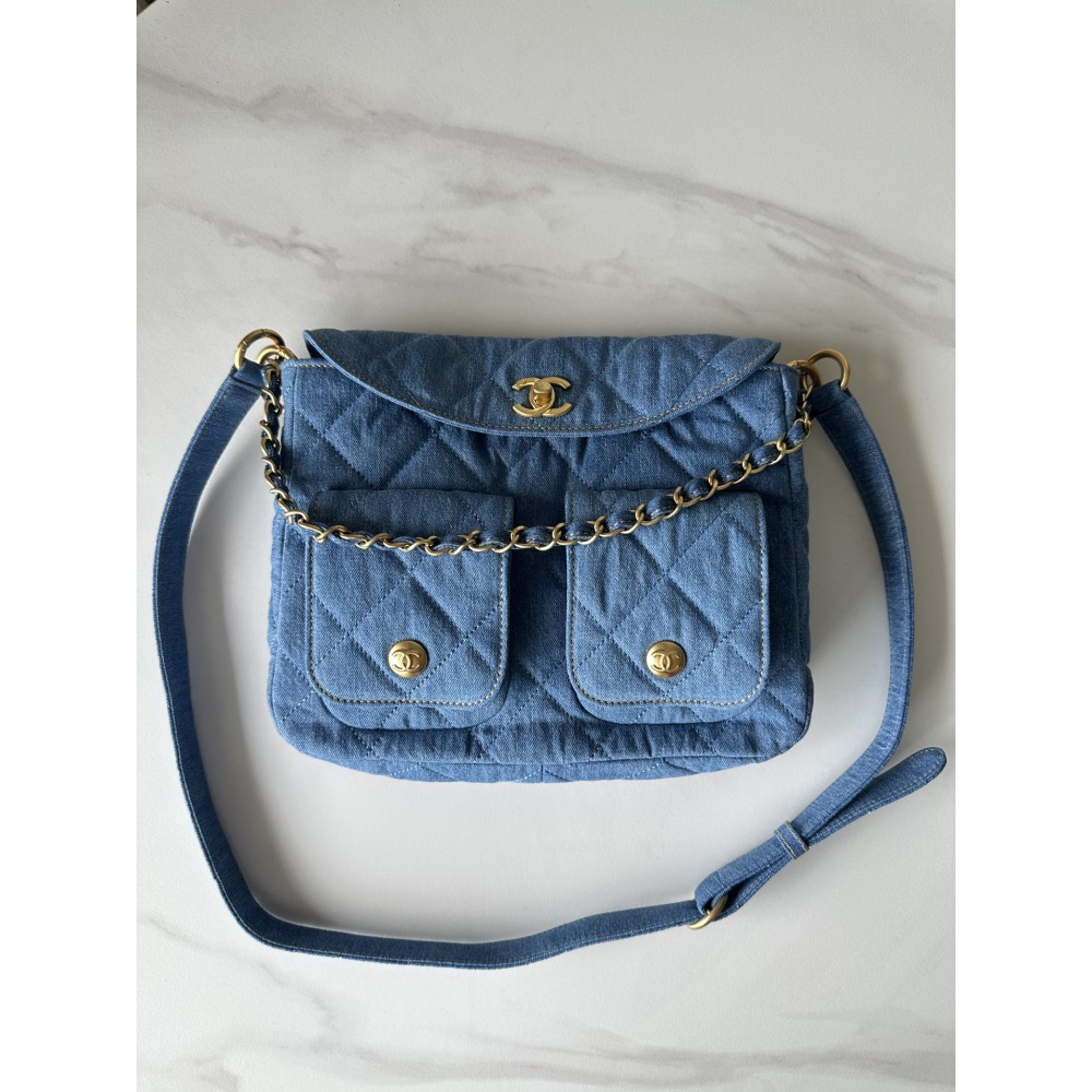 Chanel hobo denim bag 26cmX20cmX6cm Bags