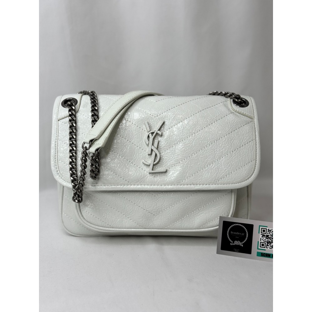 Ysl niki bag vintage leather 28x20cm blanc Bags