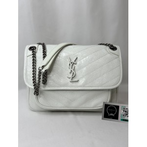 Ysl niki bag vintage leather 28x20cm blanc Bags