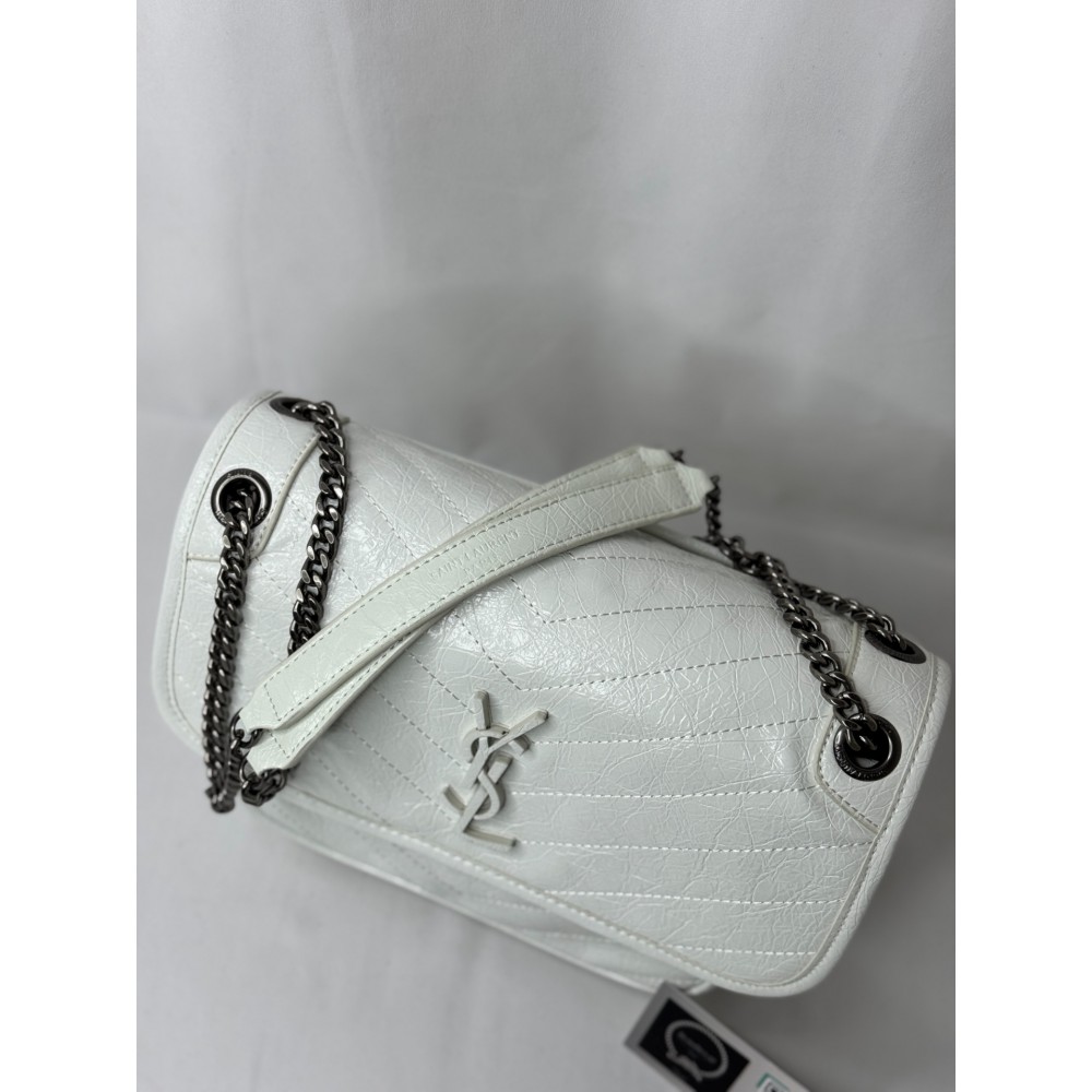 Ysl niki bag vintage leather 28x20cm blanc Bags