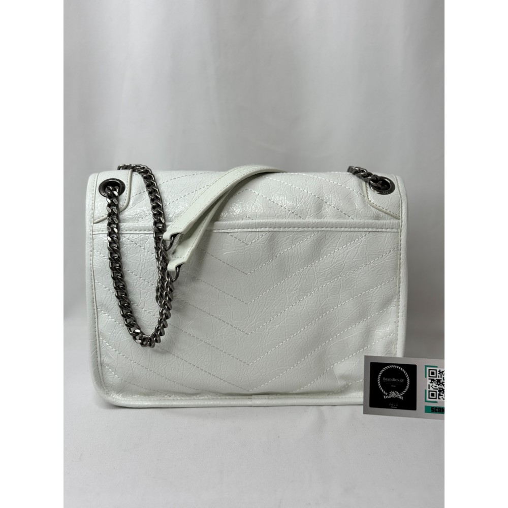 Ysl niki bag vintage leather 28x20cm blanc Bags