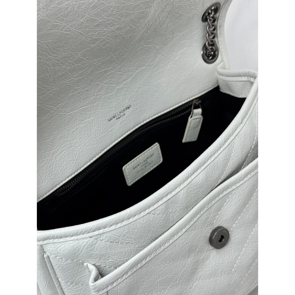 Ysl niki bag vintage leather 28x20cm blanc Bags