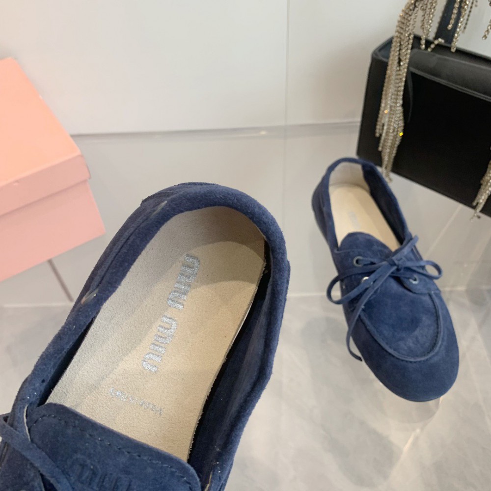 MiuMiu Faded Unlined suede loafers 35-42 Shoes