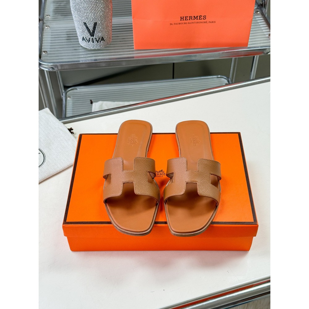 Hermes slides epsom leather 36-42 oran taba Shoes