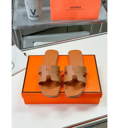 Hermes slides epsom leather 36-42 oran taba