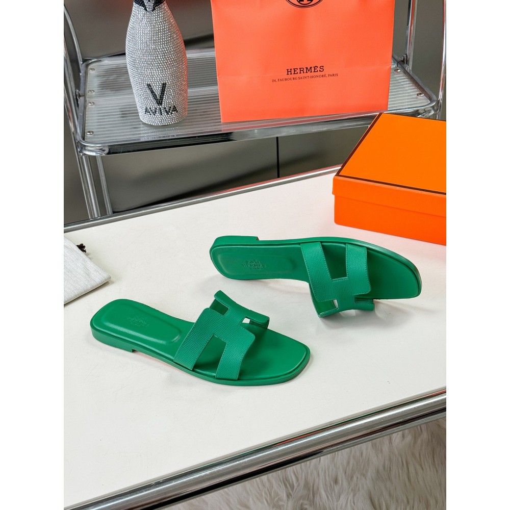 Hermes slides epsom leather 36-42 oran Vert Lierre green Shoes