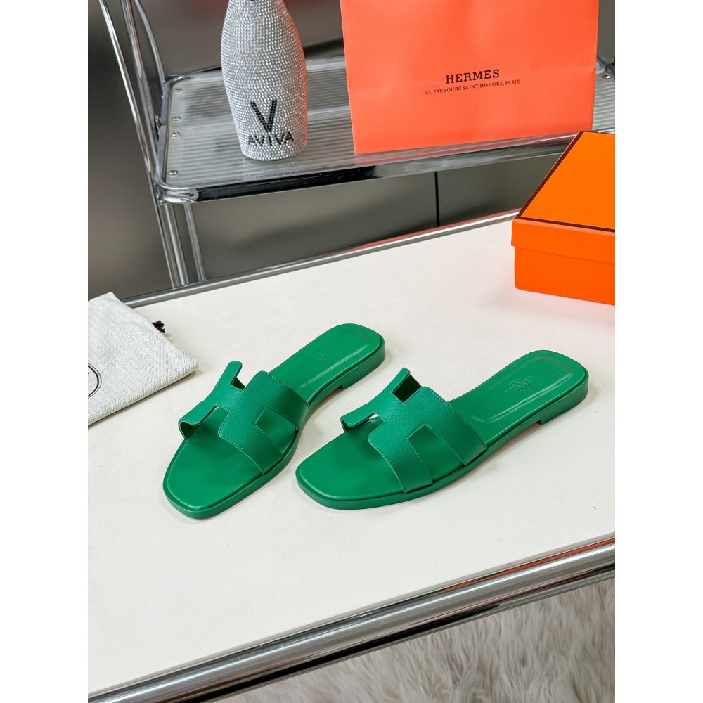 Hermes slides epsom leather 36-42 oran Vert Lierre green Shoes