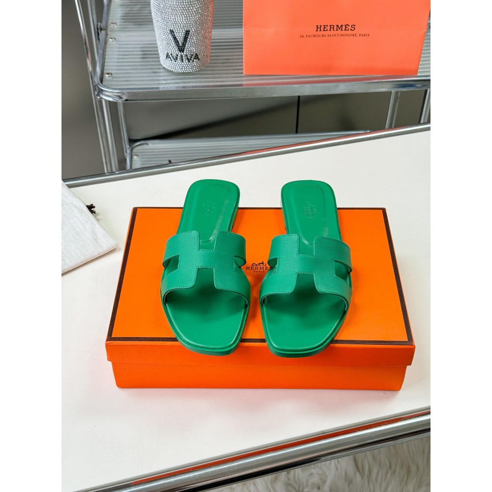 Hermes slides epsom leather 36-42 oran Vert Lierre green Shoes