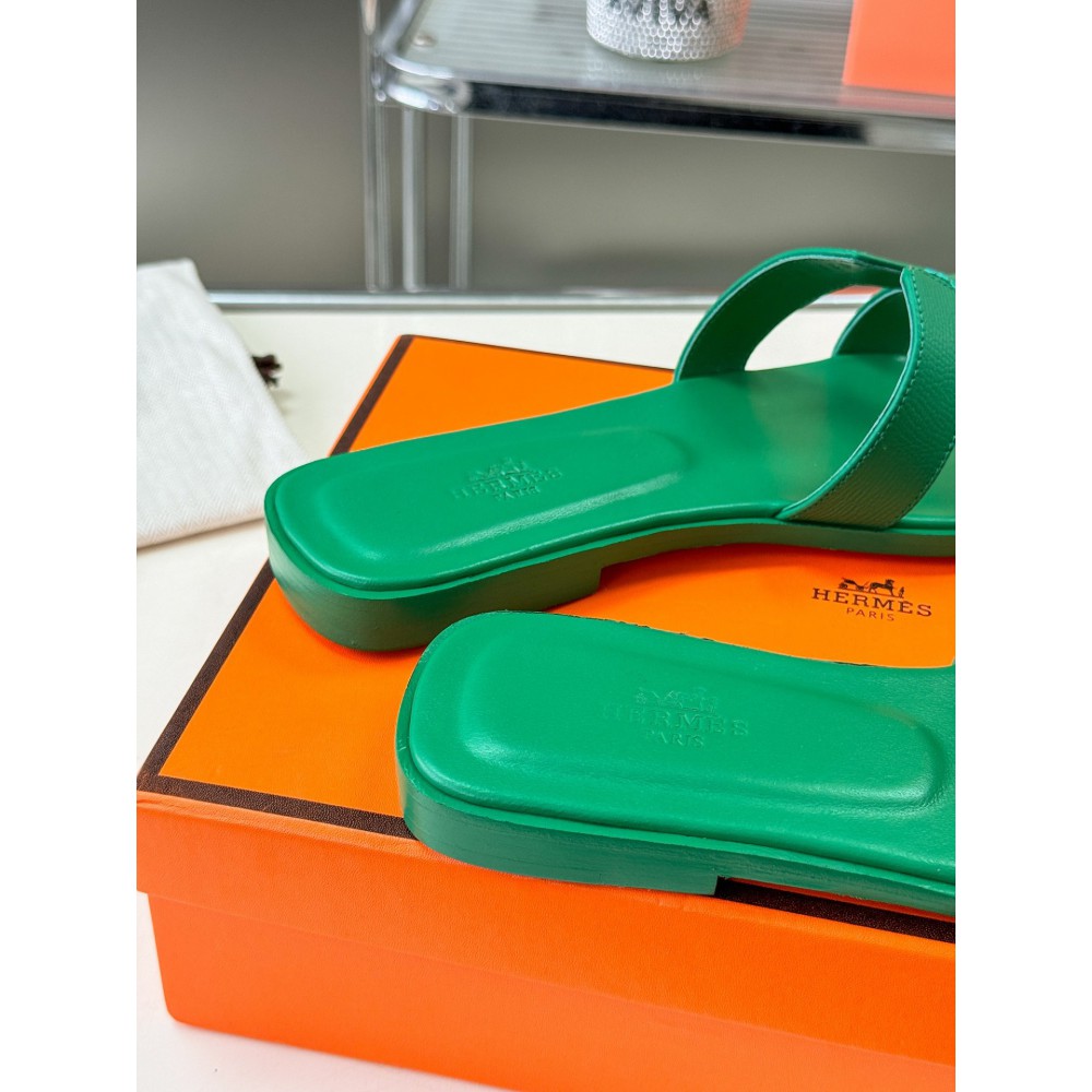 Hermes slides epsom leather 36-42 oran Vert Lierre green Shoes