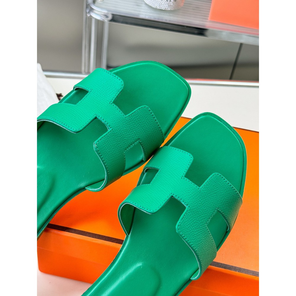 Hermes slides epsom leather 36-42 oran Vert Lierre green Shoes