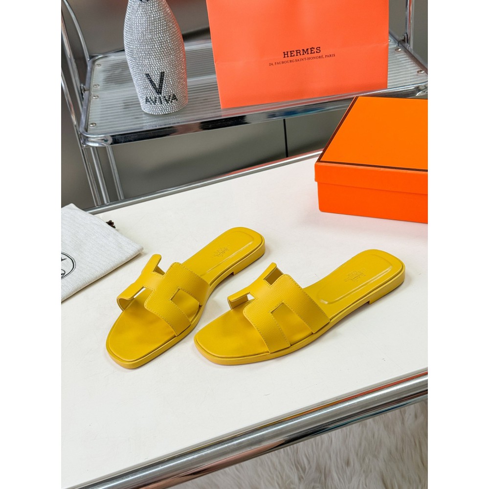 Hermes slides epsom leather 36-42 oran Jaune Impérial Shoes