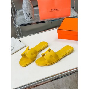Hermes slides epsom leather 36-42 oran Jaune Impérial Shoes