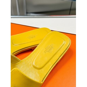 Hermes slides epsom leather 36-42 oran Jaune Impérial Shoes