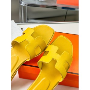 Hermes slides epsom leather 36-42 oran Jaune Impérial Shoes