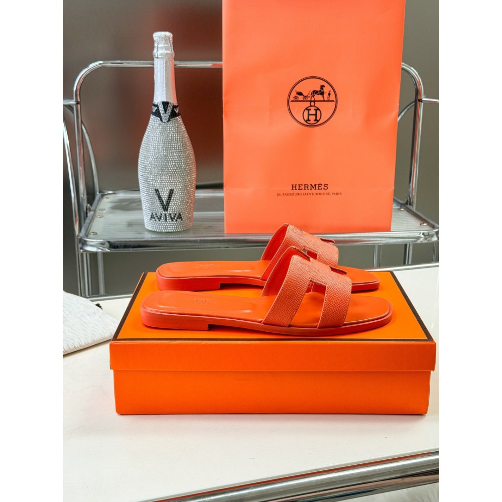 Hermes slides epsom leather 36-42 oran orange susnet Shoes