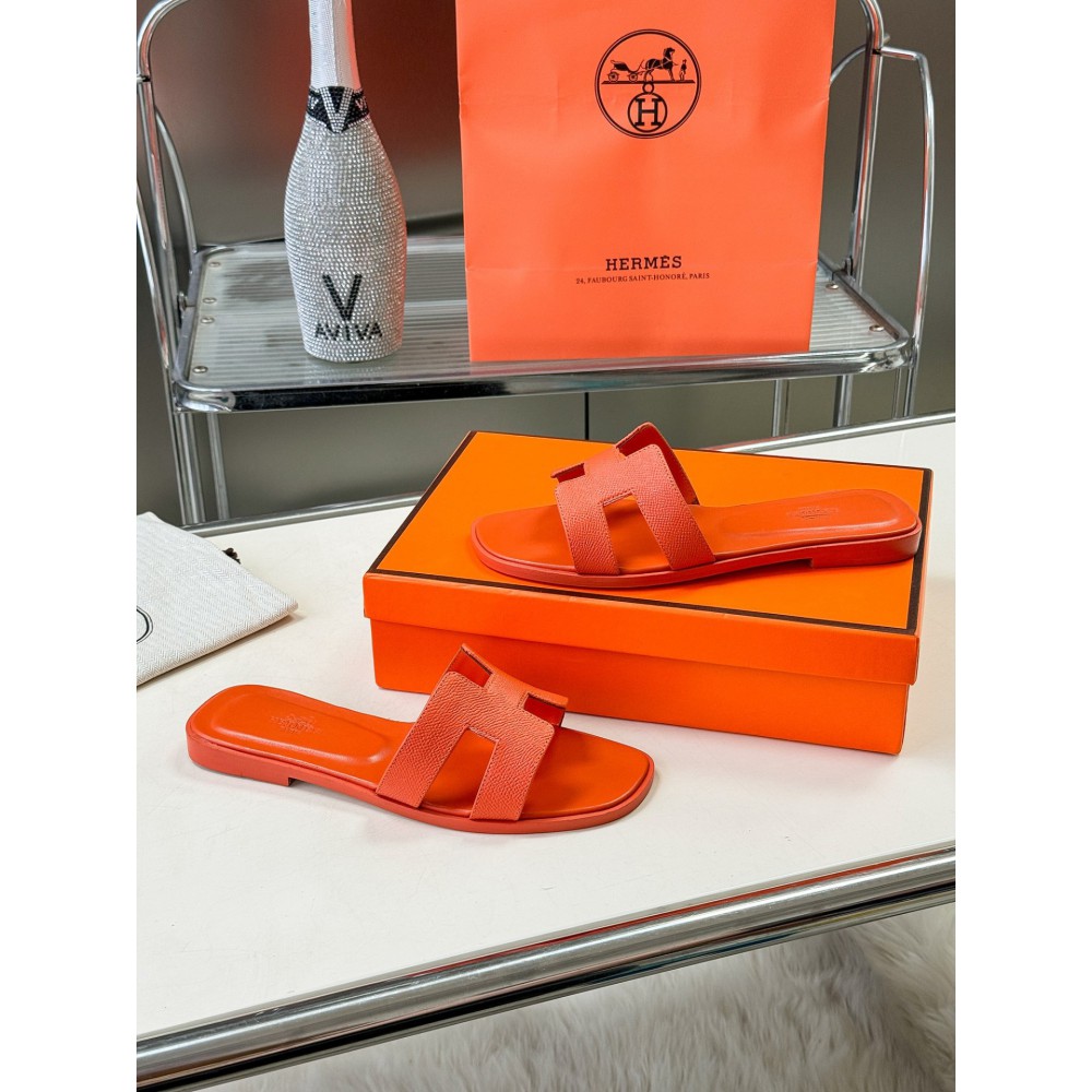 Hermes slides epsom leather 36-42 oran orange susnet Shoes
