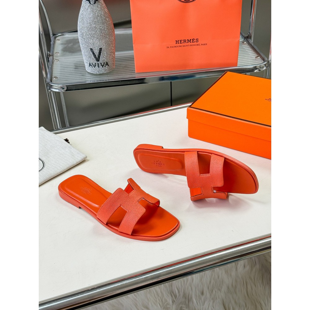 Hermes slides epsom leather 36-42 oran orange susnet Shoes