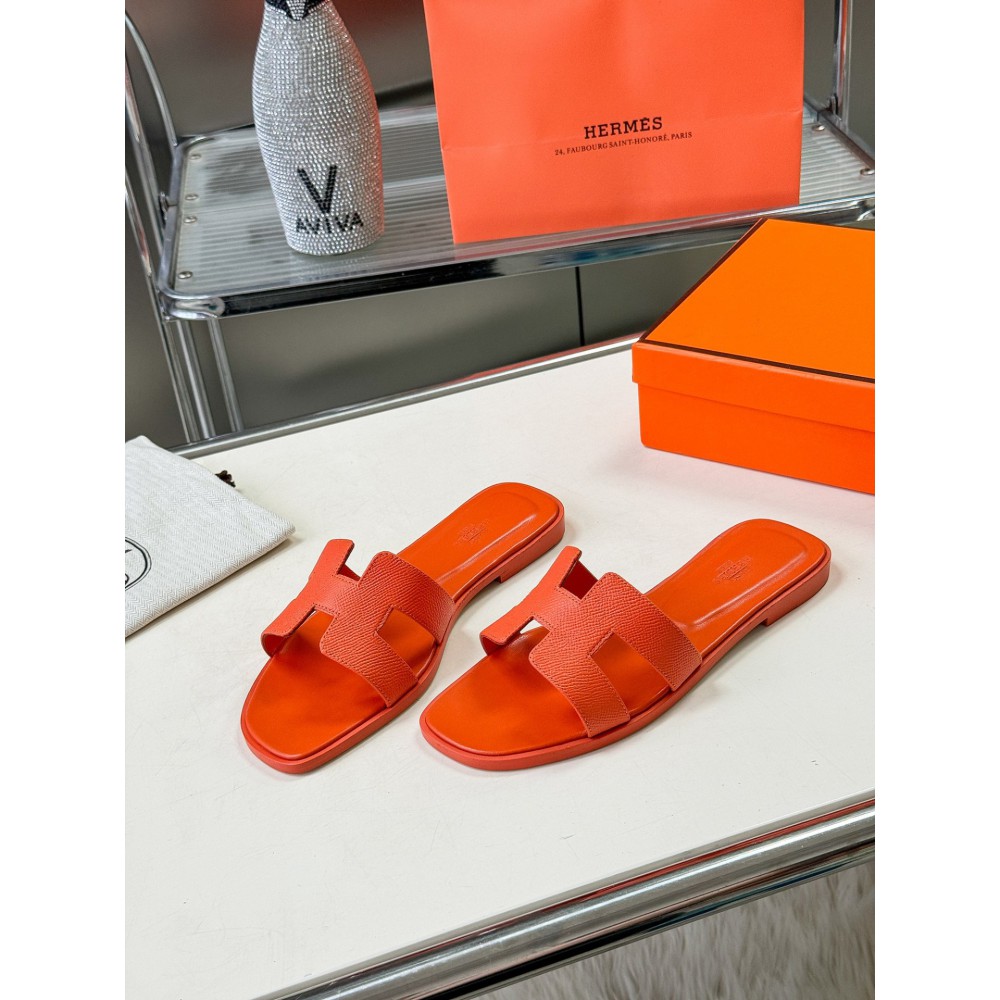 Hermes slides epsom leather 36-42 oran orange susnet Shoes