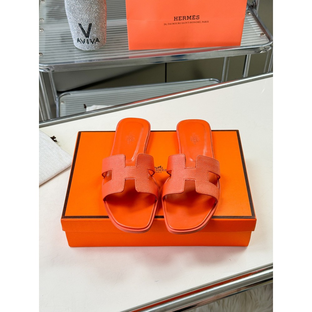 Hermes slides epsom leather 36-42 oran orange susnet Shoes